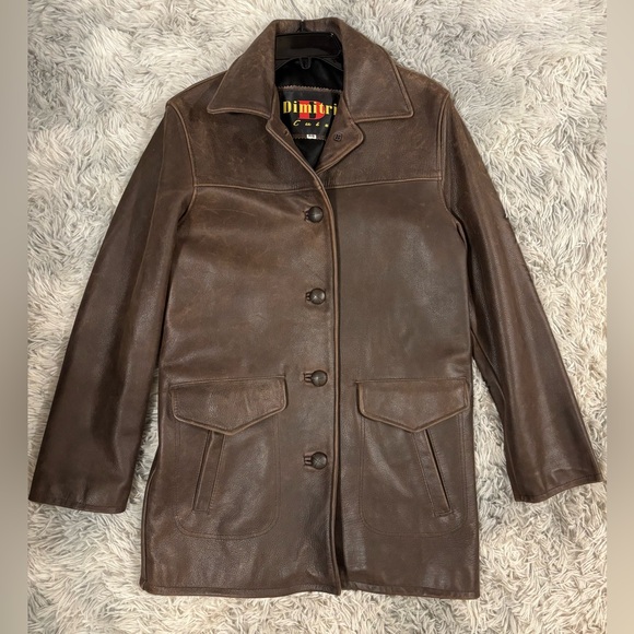 Dimitri Other - Men’s Vintage Brown Leather Jacket